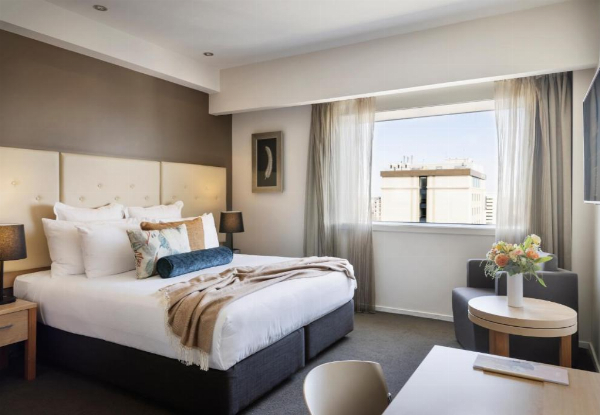 4.5-Star Christchurch One-Night Getaway for Two incl. Cooked Breakfast, $40 Food & Beverage Voucher, Valet Car Parking & Late Checkout - Options for Superior Queen or Superior King Room for up to Two Nights
