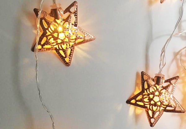 $10 for Copper Tone Star Fairy Lights