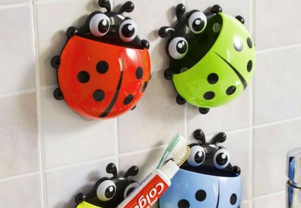 Ladybug Toothbrush Holder - Four Colours Available
