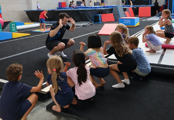 One-Hour Flips & Tumbles Toddler Tumble Session at Trampoline Park for Three (One Adult & Two Children or Two Adults & One Child) - Options for up to Four People - Valid Monday to Friday