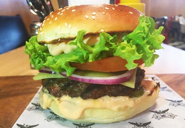 $25 for Two Al's Deli's Famous Deluxe Burgers or Two Half-Rack of Ribs & Two Craft Beers, Craft Spirits or House Wines - Kingsland Location (value up to $52)