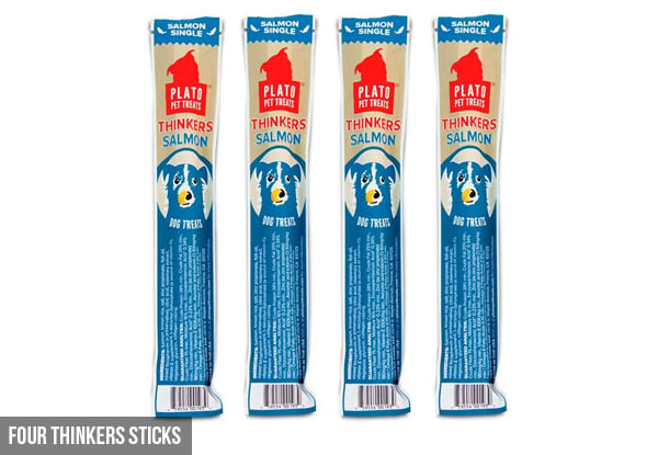 $9.95 for Four Thinkers Sticks, Pacific Salmon Dog Treats or $21.95 for a 283g Value Bag