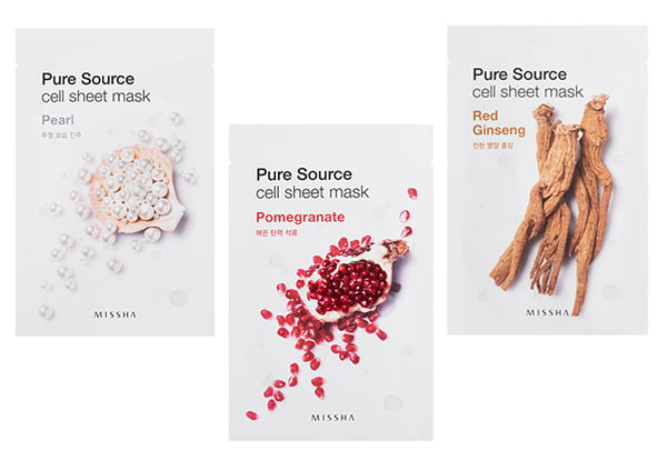 $25 for 15 Mixed MISSHA Pure Source Facial Masks