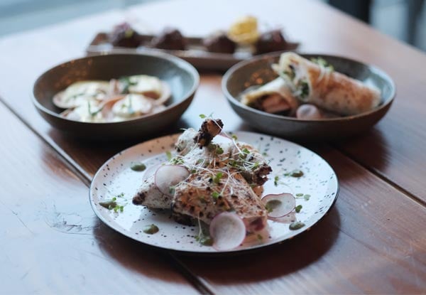 CBD Shared Dining Experience with Three Small Sharing Plates & a Sharing Side for Two People - Option for Four People