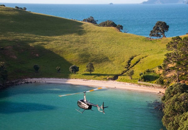 $389 for Two People for a 30-Minute City of Sails Helicopter Tour or $439 for Two People for a Two-Hour Coromandel Heli-Picnic Experience – Options for up to Three People (value up to $1,049)