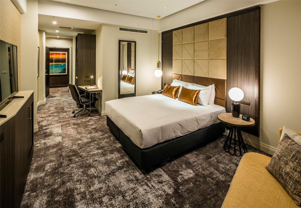 4.5-Star Luxury Wellington Getaway at DoubleTree by Hilton for Two People incl. Late Checkout, Breakfast, Wi-Fi & Car Parking - Options for Two & Three Night Stays with $50 & $100 F&B Vouchers
