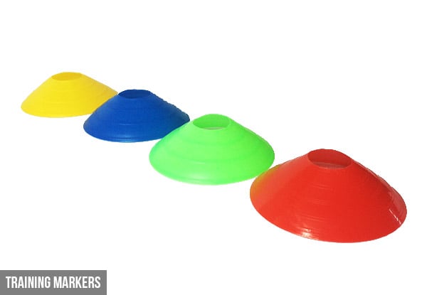 $20 for 20 Training Markers or Ten 23cm Training Cones, or $25 for Ten 32cm Training Cones