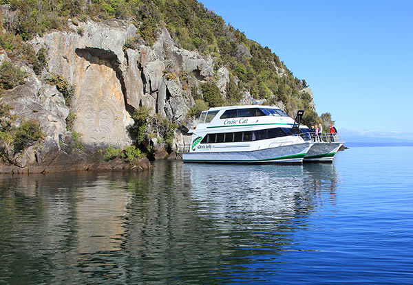 Maori Rock Carving Scenic Cruise for Two Adults incl. Muffins & Hot Drinks - Daily Deal - 24-Hours Only - While Stocks Last