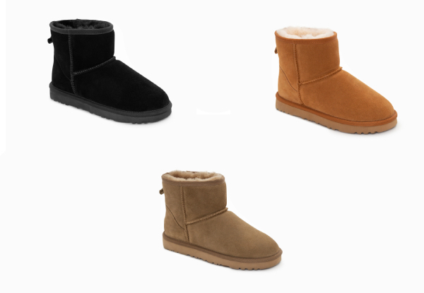 Ozwear Ugg Boots Genuine Australian Sheepskin Unisex Mini Classic Suede - Three Colours & Ten Sizes Available