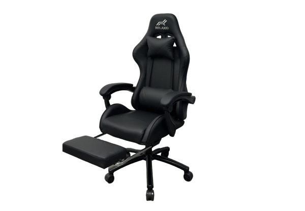 Gaming Chair with Headrest & Foot Rest - Available in Four Colours