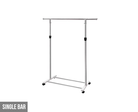 $38 for a Single Bar Stainless Steel Clothing Rack