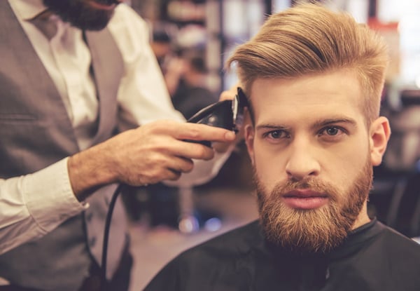 Men's Style Hair Cut With Option to incl. a Beard Trim & Shape - Options for a Child's Haircut, or a Family Combo