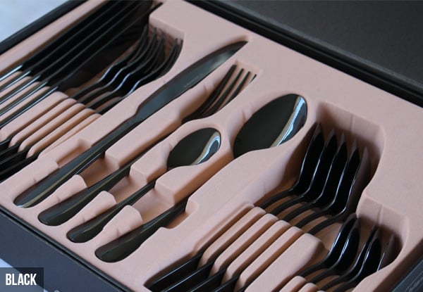 $89 for a 24-Piece Cutlery Set in Gift Box Available in Four Colours (value $159)