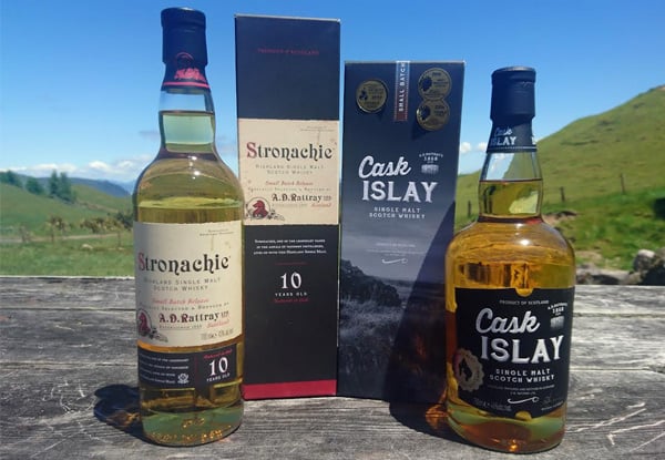 Two-Pack of Whisky - Stronachie 10-Year-Old Single Malt and Cask Islay Single Malt