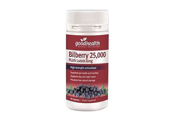 $29.50 for a 60 Capsule Bottle of Good Health Bilberry 25,000mg Plus Lutein 6mg