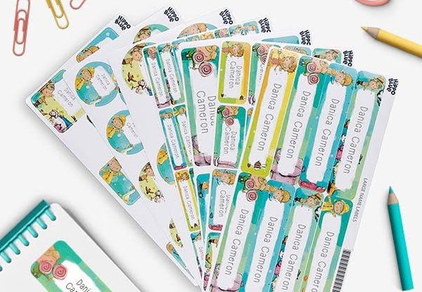 Personalised Mixed Name Sticker Pack incl. Free Shipping - 90 Name Labels