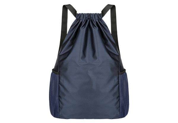 Sports Drawstring Backpack with Pockets - Available In Three Colours