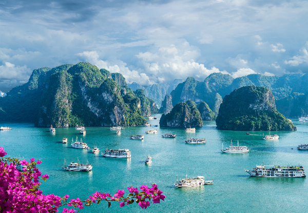 Per Person, Twin-Share 14-Day Incredible Vietnam North to South Tour incl. Meals, Accommodation, Domestic Flight, Airport Transfers, Train Trip, 2-Day Halong Bay Cruise, Sightseeing & More