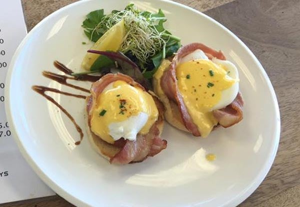 Two Eggs Benedicts with Options for Bacon or Salmon