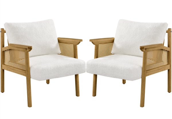 Two-Piece Boucle Upholstered Accent Chair