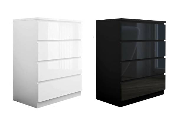 Monaco Contemporary Cabinet Range - Available in Two Colours & Options for Four, Five, Six & Eight-Drawer Chest