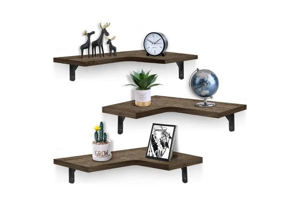 Three-Piece Corner Floating Shelves Set