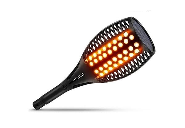 Solar-Powered Torch Light with Flickering Flame Effect
