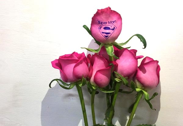 $45 for Six Fresh Roses with One Printed Mother's Day Message - Auckland Only