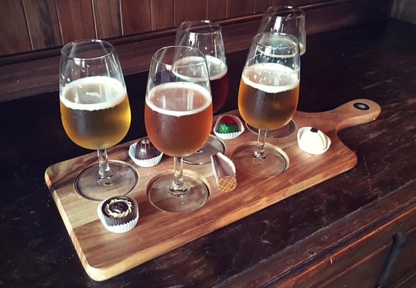 $28.50 for a Craft Beer Tasting for Two Paired with Artisan Handmade Chocolates (value up to $57)