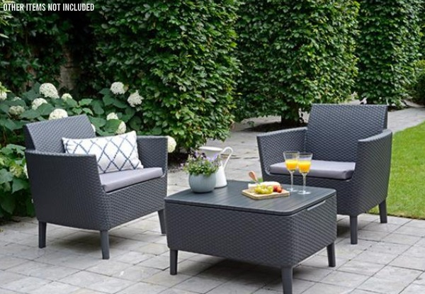 Keter Salemo Balcony Set with Storage Table