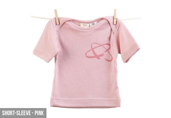 Organic NZ Merino Baby Tee - Two Styles, Three Sizes & Three Colours Available
