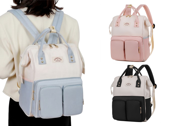 Water-Repellent Travel Diaper Backpack - Available in Three Colours & Option for Two-Pack