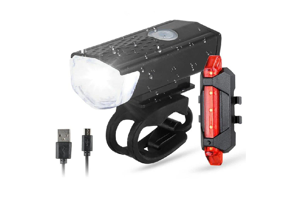 Rechargeable Bike Front & Rear Light Set - Option for Two-Set