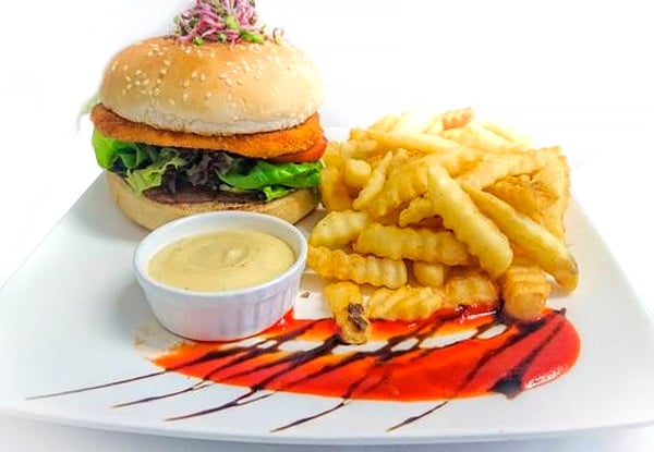 $19 for Any Two Burgers & Fries incl. 20% off Entry to the Pools