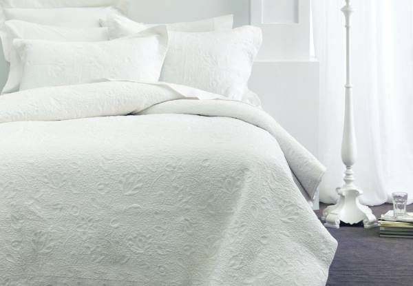 Timeless Chantel Bedspread Set - Available in Two Colours, Two Sizes & Option for Extra European Pillowcase