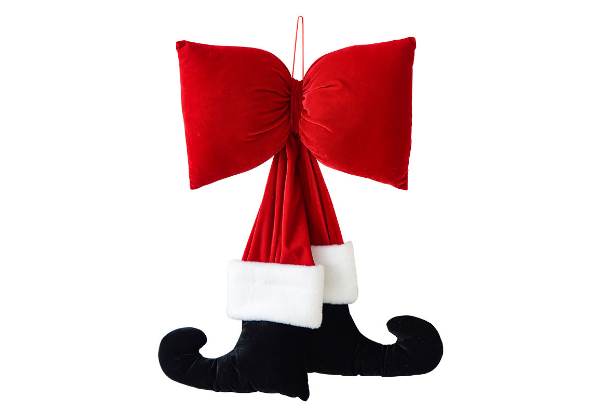 Christmas 40cm Black Foot Bow Decoration