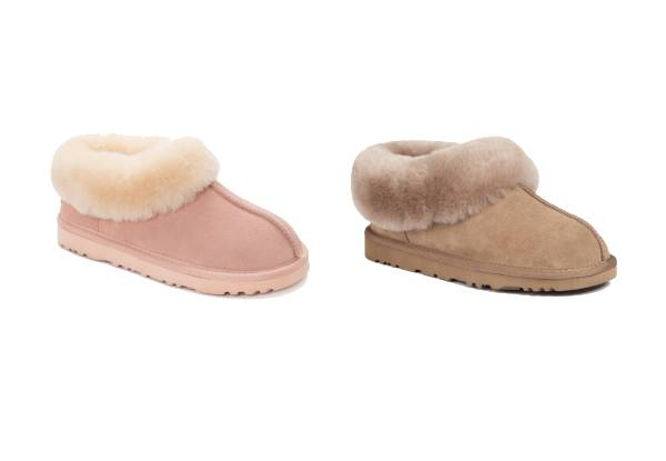 Ugg Unisex Premium Sheepskin Slippers Suede Collar Slippers - Available in Three Colours & Ten Sizes