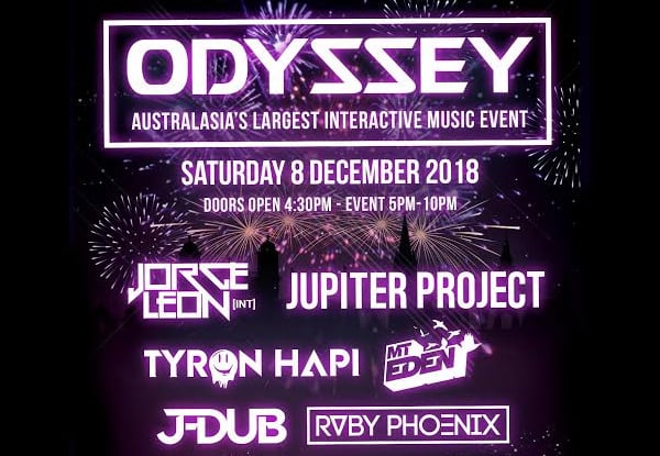 GA Ticket to ODYSSEY - Australasia's Largest Interactive Music Event December 8th 2018 - Christchurch 
 - Option for Two