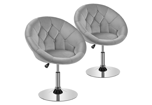 Two-Piece Vanity Chair Tufted Barrel Chair - Available in Two Colours