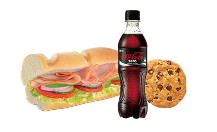 $8 for a SUBWAY® Lunch Box Combo incl. a Six Inch Sub, 420ml Coke or 400ml Pump & Cookie (value up to $8)