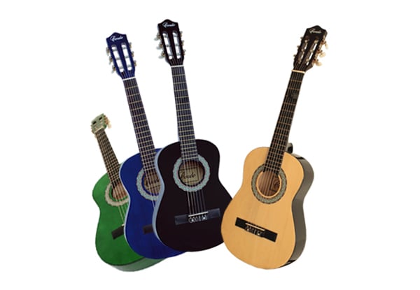 $48.90 for a 1/4 Size Classic Acoustic Guitar with String Winder & Cleaning Polish & Cloth – Available in Four Colours