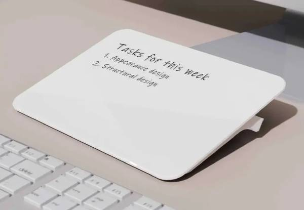 Glass Desktop Whiteboard with Marker & Eraser - Available in Two Sizes, Two Colours & Option for Two-Pack