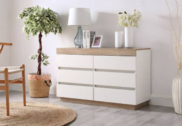 Permax Six-Drawer Contemporary Chest