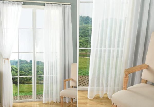 Sheer Ready-Made Net Curtains - Two Designs & Six Sizes Available