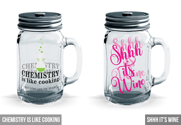 Bespoke Art Mason Jar Mugs - 20 Styles Available