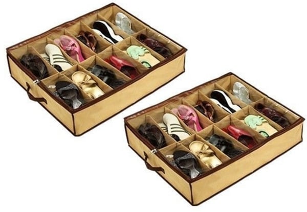 $14.99 for Two Under-Bed Shoe Organisers