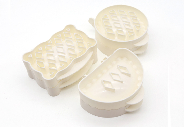 Three-Piece Pie Moulds Dough Presser - Option for Two Sets