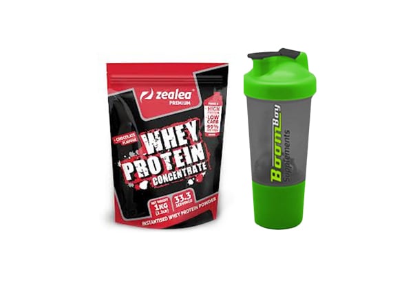 $37 for 1kg of Zealea Whey Protein & 500ml Shaker, or $67 for Two – Five Flavours Available