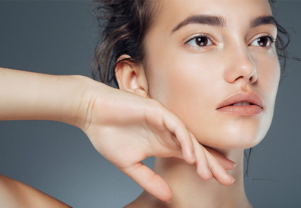 Heavenly Facial with Eye Package or Mini Mani with Gel Polish - Option for Course of Three 45-Minute Organic Facials with Peels