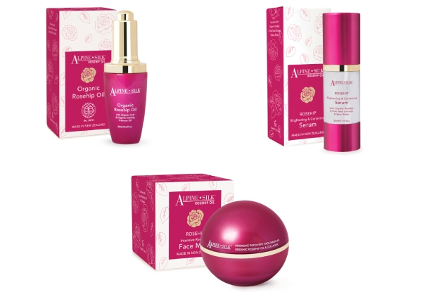Alpine Silk Rosehip Skincare Range - Six Options Available